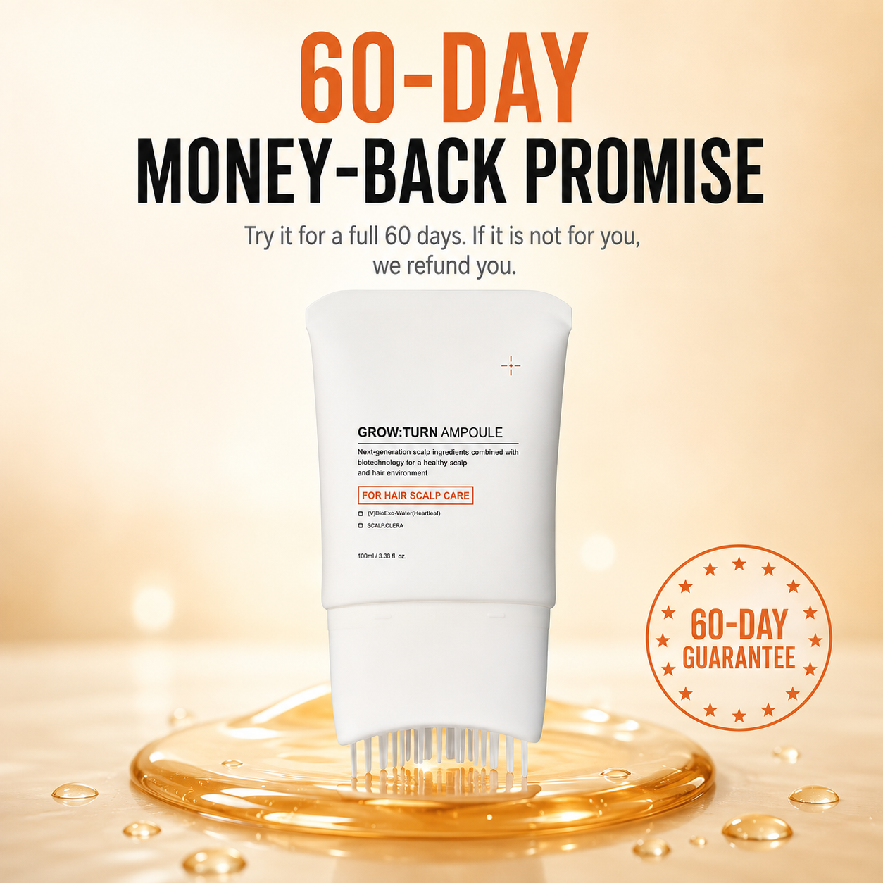 60-day money-back promise. Try it for a full 60 days and if it is not for you, we refund you